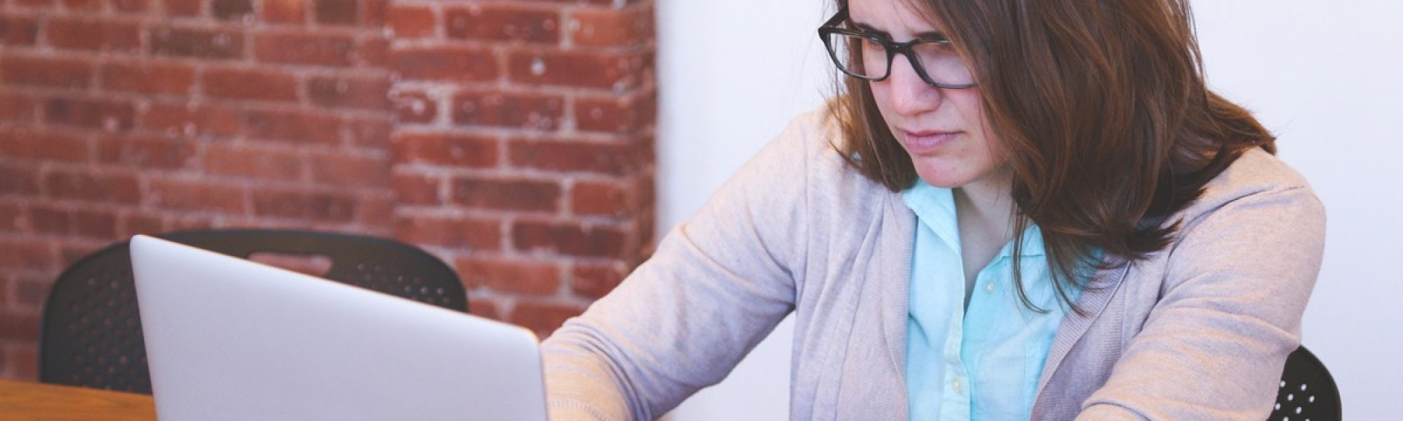 woman working on laptop